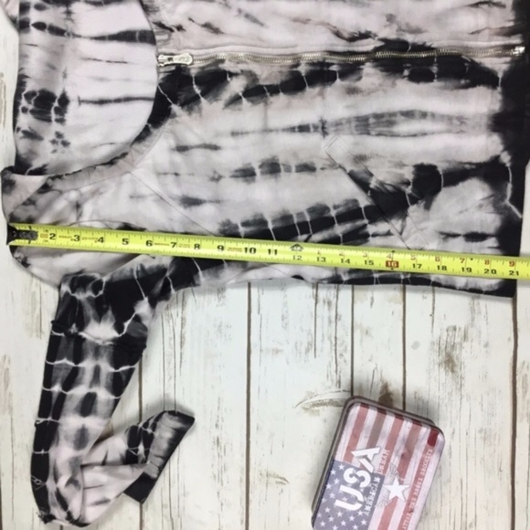 Tie Dye Zip Up Jacket Top with Hood HOODIE by XCVI - Picture 7 of 8